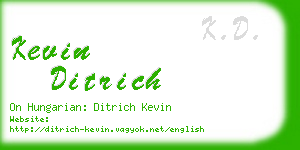 kevin ditrich business card